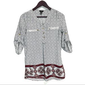 5 for $20 Rue21 Medallion Mixed Media Print Top